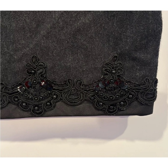 Koos van den Akker Beaded Sequin Lace Appliqué Wool‎ Skirt Womens Size 18 (798) - Picture 3 of 4